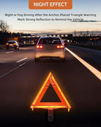 Noone Safety Triangles DOT Approved, 3 Pack Foldable Warning Reflective - Image 6