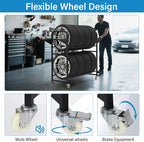 Tire Storage Rack 57" x 55.1" x 20" w/Anti-dust Cover, Adjustable Rolling Tire - Image 7
