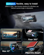Dash Cam Front and Rear 5GHz WiFi Dashcam - Image 7