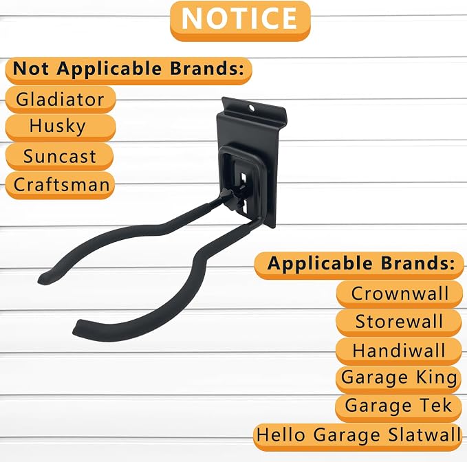 Adjustable Slatwall Hooks, Lockable Slatwall Weedeater Hanger, String Trimmer - Image 4
