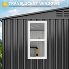 DWVO 9.1x4.2ft Metal Outdoor Storage Shed - Image 5