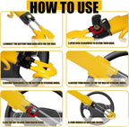 Steering Wheel Lock, Car Steering Wheel Lock Anti-Theft Device, Great Deterrent - Image 7