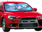Blue Butterfly Flower Car Windshield Sunshade Front Window Sun Visor Protector - Image 3