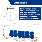 GIOTORENT 3x6FT Heavy Duty Overhead Garage Storage Rack - Image 3