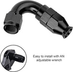 EVIL ENERGY 4AN 120 Degree PTFE One Piece Full Flow End Hose Fitting Aluminum - Image 6