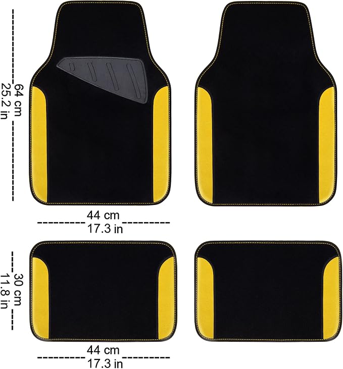 CAR PASS Waterproof Universal Fit Car Floor Mats, Car Mats Fit - Image 2