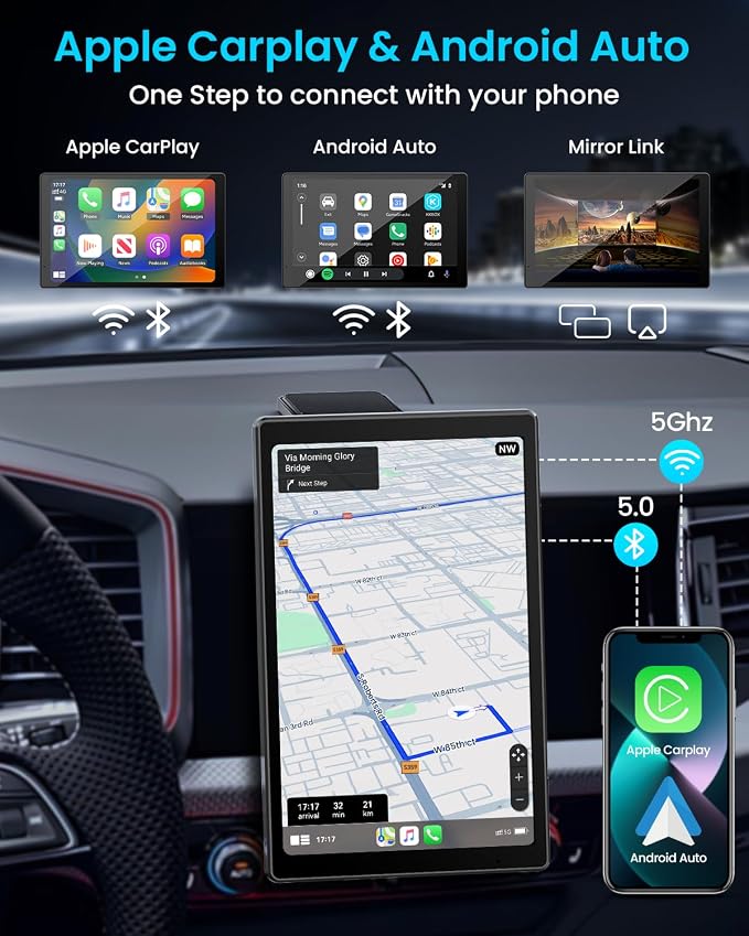 8” Wireless Apple CarPlay Screen - Image 2