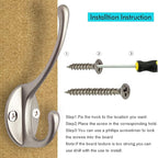 IBosins 10 Pack Heavy Duty Dual Coat Hooks Wall Mounted - Image 4