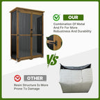 Outdoor Storage Cabinet Wood & Metal - Image 2