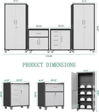 Metal Tool Cabinet, Garage Storage Cabinet System, Wall Cabinet & Locking - Image 3
