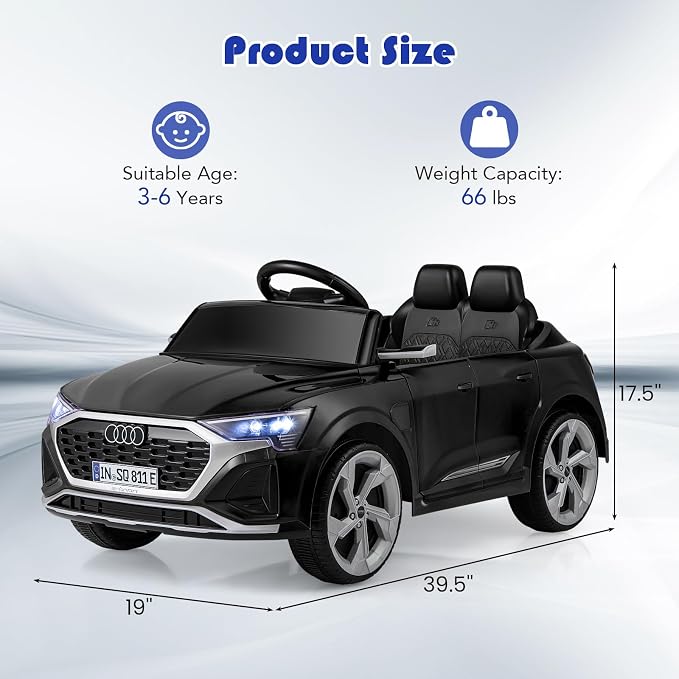 Licensed Audi SQ8 Ride on Car by OLAKIDS, 12V Kids Electric Vehicle - Image 7