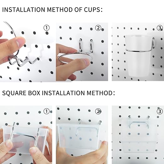 6 Sets Pegboard Bins and Cups - Image 6