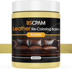 Cream White Leather Recoloring Balm, 12oz Leather Color Restorer by BSCPAM