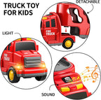 TEMI Fire Toys for 3 4 5 6 Years Old Boys Girls - 5 in 1 Carrier Truck - Image 4