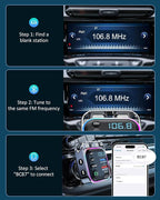 LENCENT Bluetooth 5.3 FM Transmitter Car Adapter 48W Fast Charger, Light Switch - Image 8