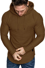 Lexiart Mens Fashion Athletic Hoodies Sport Sweatshirt Solid Color Fleece - Image 2