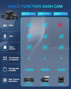Dash Cam 4 Channel Front and Rear Inside, 360° Car Camera 4K UHD, Dash Camera - Image 12