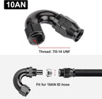 EVIL ENERGY 10AN 150 Degree PTFE One Piece Full Flow End Hose Fitting Aluminum - Image 4