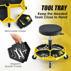 IRONMAX Rolling Mechanic Stool, Adjustable Shop Stool Creeper Seat - Image 4