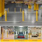 Safety Bollard, 4 Packs 48 Inch Metal Safety Bollard Post - Image 4