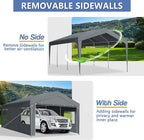 VINGLI 12x20 Carport Canopy Portable Garage - Image 8