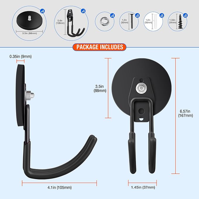 4Pack Large Strong Magnetic Hooks - Image 3