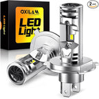 OXILAM H4 9003 LED Upgrade Bulbs, 36000LM 6500K White, 800% Brighter, Built-in by OXILAMDIRECT