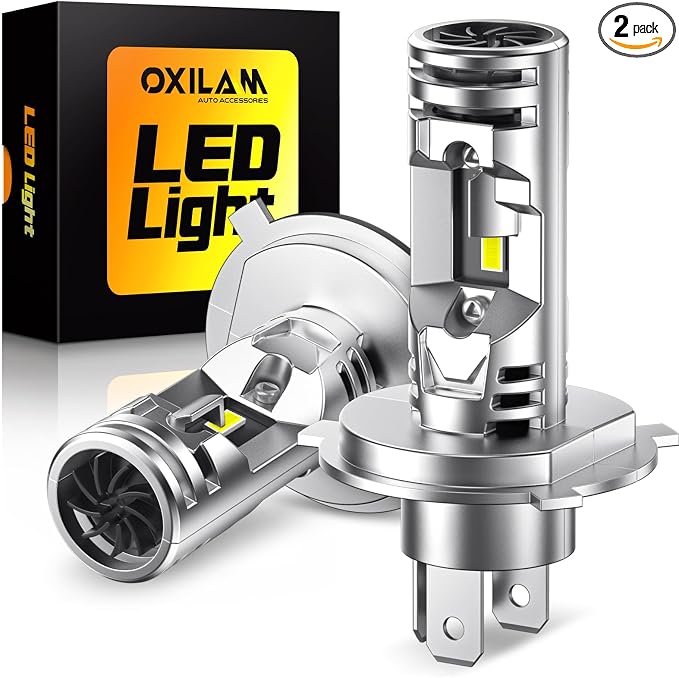 OXILAM H4 9003 LED Upgrade Bulbs, 36000LM 6500K White, 800% Brighter, Built-in by OXILAMDIRECT