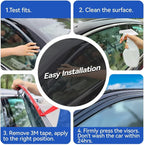 Window Visors Rain Guards for 2009-2018 Ram 1500 Crew/Mega Cab/Full-Size Cab - Image 5