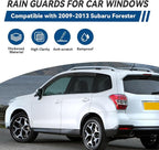 4pcs Front+Rear Smoke Tint Sun/Rain Guard Outside Mount Tape-On Vent Window - Image 2