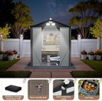 8x6 FT Outdoor Storage Shed, Metal Tool Sheds, Waterproof Outside Storage Shed - Image 2
