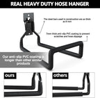 3-H Garden Hose Holder Wall Mount 2 Pack, Solid Steel Hose Hanger wih Extension - Image 4