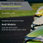 Premium Ceramic Front Brake Pads Compatible - Image 3