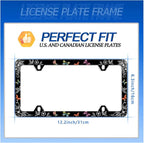 Butterfly License Plate Frame Wild Flower License Plate Holder Stainless Steel - Image 7