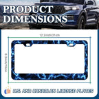 Blue Lightning License Plate Frames - Image 2