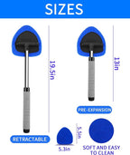 Auto Window Cleaning Tool, Retractable Windshield Cleaner Wand, Car Window - Image 2