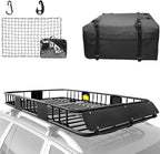 XCAR 64"x 39"x 4" Universal Roof Rack Basket Black by Xcar