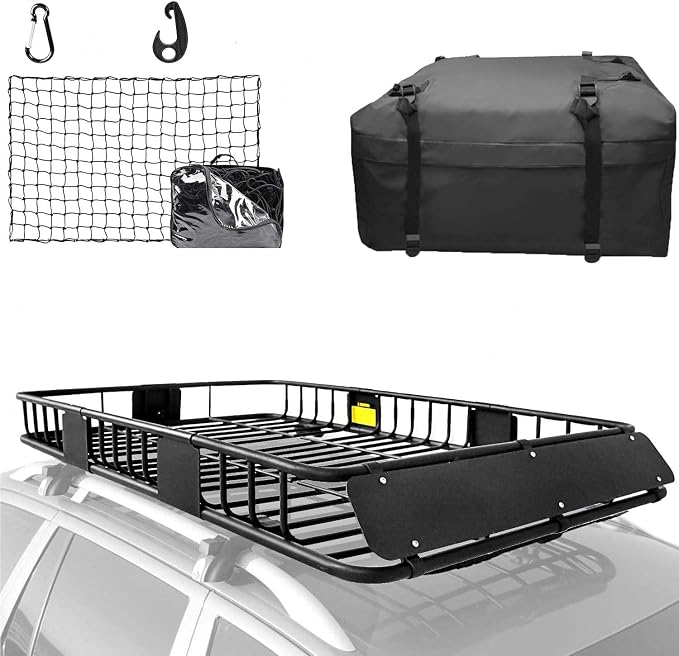 XCAR 64"x 39"x 4" Universal Roof Rack Basket Black by Xcar