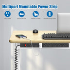 HHSOET 8 Outlet Metal Wall Mount Power Strip, Mountable Outlet - Image 4