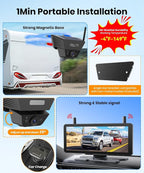 AUTO VOX Wireless Backup Camera Solar Magnetic: - Image 2