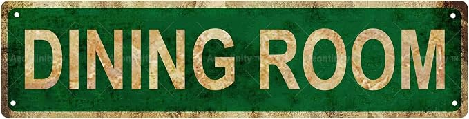 DINING ROOM Non-Embossed Vintage Metal Tin Street Sign Bar Cafe Garage Cave by Unknown
