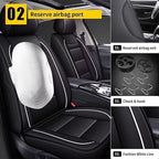 YORKNEIC Leather Car Seat Covers Fit - Image 3