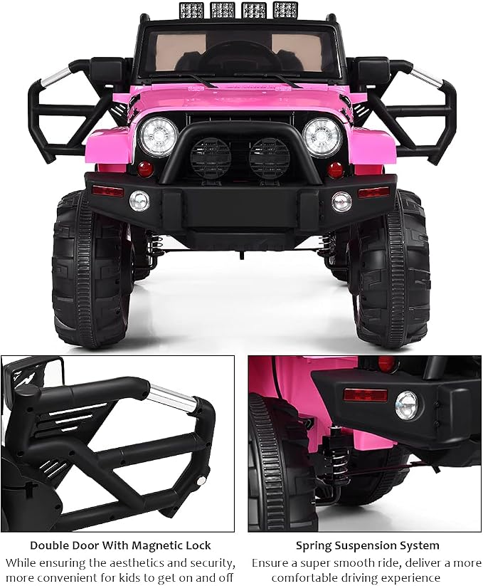 Costzon Ride On Car, 12V Battery Powered Electric Ride On Truck w/Parental - Image 2