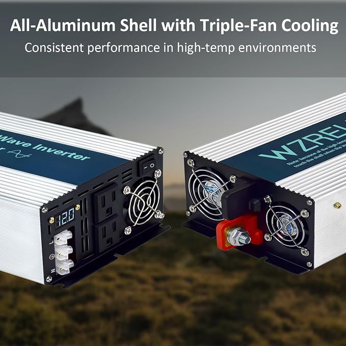 WZRELB 4000W Pure Sine Wave Inverter, Car Power Inverter 48V DC to 110V 120V AC - Image 6