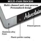 License Plate Frames Black and White Custom License Plate Frame Adventure - Image 5