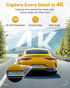 GKU 4K Dash Cam, Dash Cam Front - Image 3