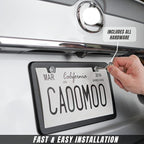 License Plate Frames, 2 Packs Front Rear Car Tags, Aluminum Alloy License Plate - Image 2