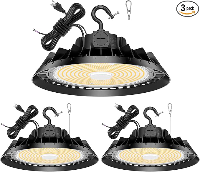 3Pack LED High Bay Lights, 200W UFO High Bay LED Shop Lights, 30000LM by BBESTLED