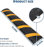 6 ft Speed Bumps Wite End for Road, Heavy-Duty 25, 000 LBS Capacity Traffic - Image 3