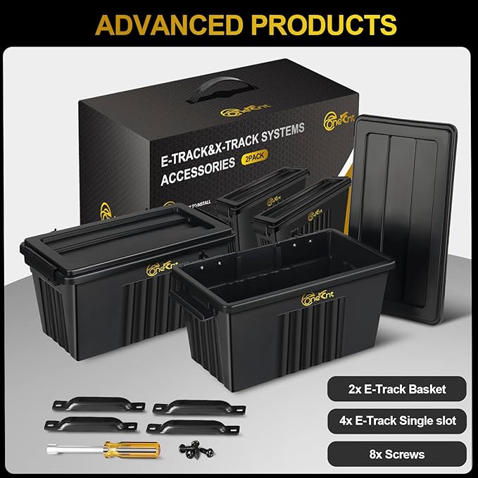2 Pack E-Track Basket Storage Bin - Image 6